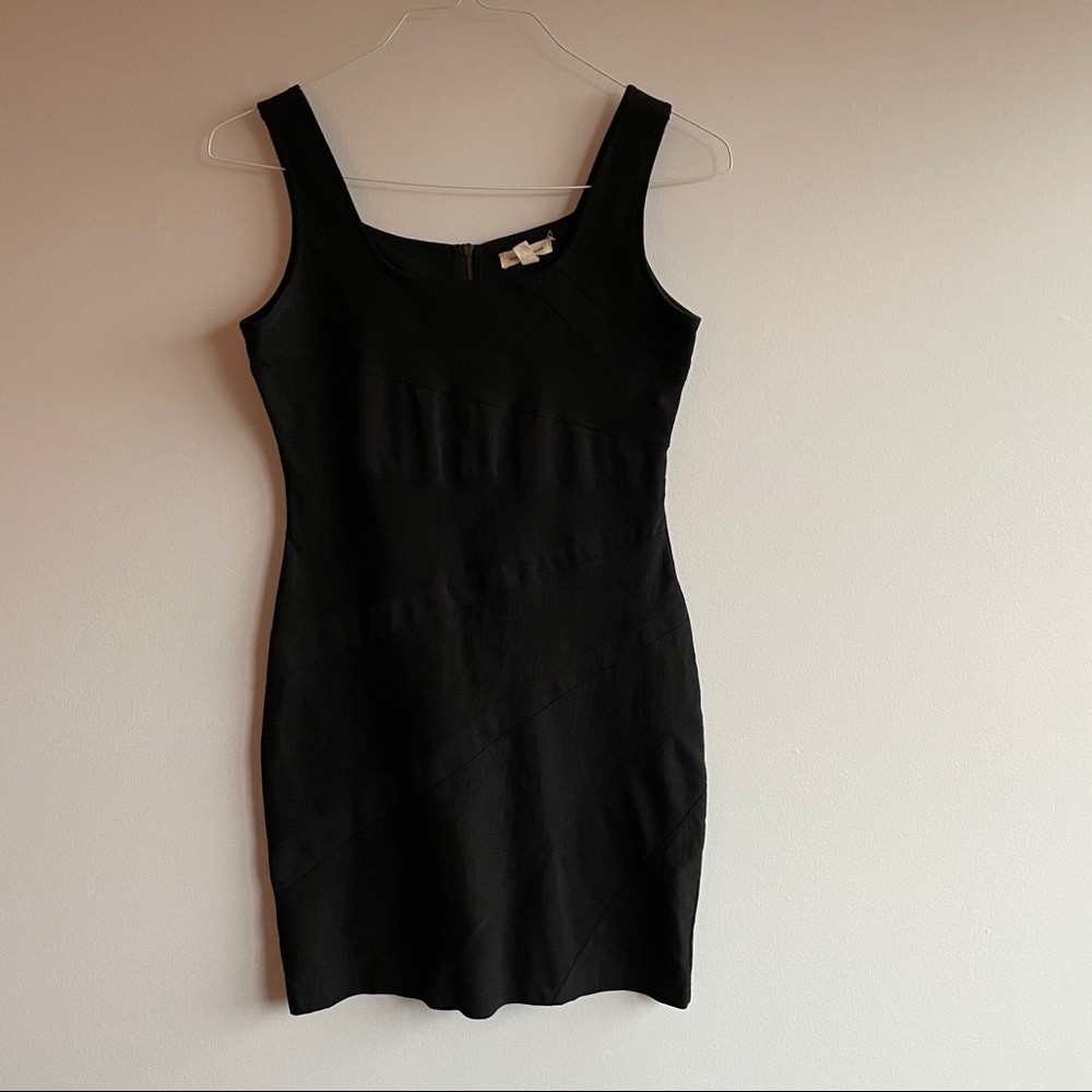 Black Structured Body Con Dress